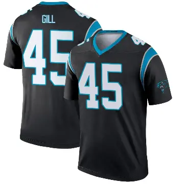 ＃45 Men's Cam Gill Black Legend Carolina Panthers Jersey