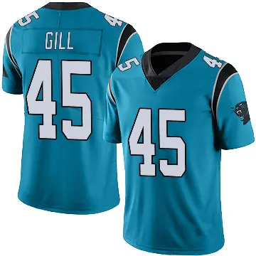 ＃45 Men's Cam Gill Blue Limited Carolina Panthers Alternate Vapor Untouchable Jersey