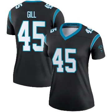 ＃45 Women's Cam Gill Black Legend Carolina Panthers Jersey