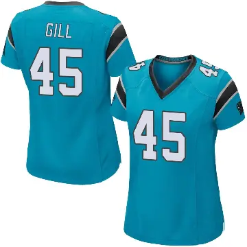 ＃45 Women's Cam Gill Blue Game Carolina Panthers Alternate Jersey