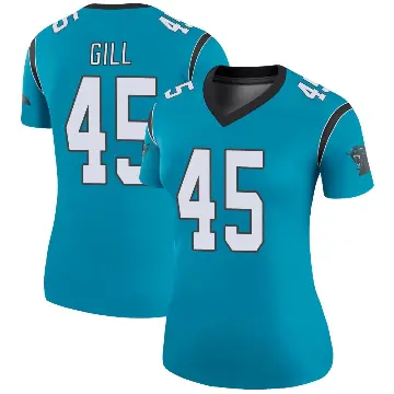 ＃45 Women's Cam Gill Blue Legend Carolina Panthers Color Rush Jersey