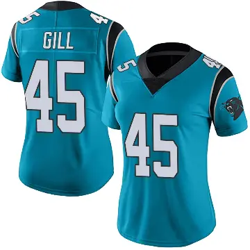 ＃45 Women's Cam Gill Blue Limited Carolina Panthers Alternate Vapor Untouchable Jersey