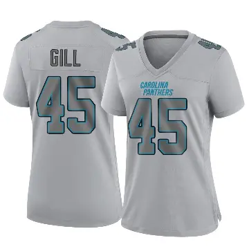 ＃45 Women's Cam Gill Gray Game Carolina Panthers Atmosphere Fashion Jersey