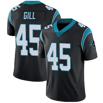 ＃45 Youth Cam Gill Black Limited Carolina Panthers Team Color Vapor Untouchable Jersey