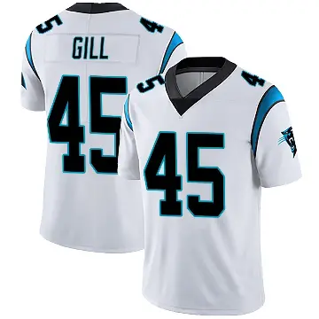 ＃45 Youth Cam Gill White Limited Carolina Panthers Vapor Untouchable Jersey