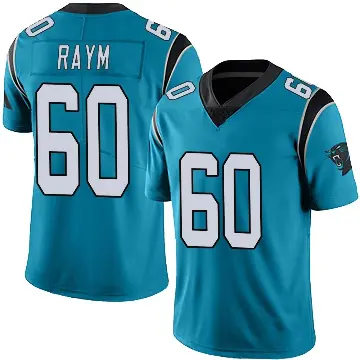＃60 Men's Andrew Raym Blue Limited Carolina Panthers Alternate Vapor Untouchable Jersey