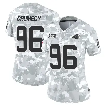 ＃96 Women's Jaden Crumedy Arctic Camo Limited Carolina Panthers 2024 Salute to Service Jersey