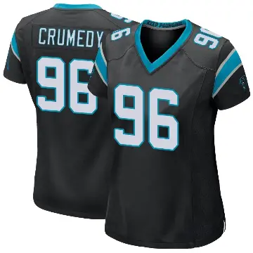 ＃96 Women's Jaden Crumedy Black Game Carolina Panthers Team Color Jersey