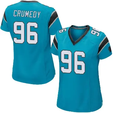 ＃96 Women's Jaden Crumedy Blue Game Carolina Panthers Alternate Jersey