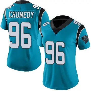 ＃96 Women's Jaden Crumedy Blue Limited Carolina Panthers Alternate Vapor Untouchable Jersey