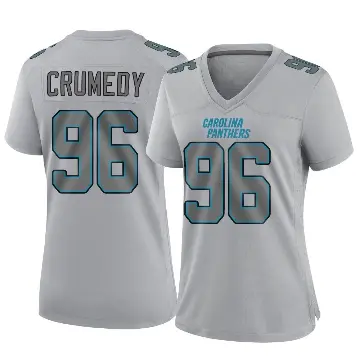 ＃96 Women's Jaden Crumedy Gray Game Carolina Panthers Atmosphere Fashion Jersey