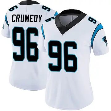 ＃96 Women's Jaden Crumedy White Limited Carolina Panthers Vapor Untouchable Jersey