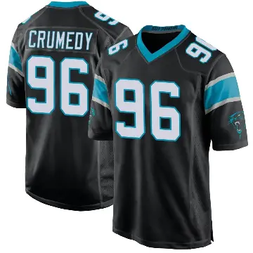 ＃96 Youth Jaden Crumedy Black Game Carolina Panthers Team Color Jersey